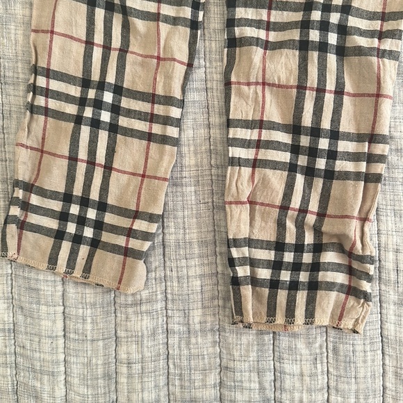 Vintage Burberry boys classic plaid linen pants size 6 - Picture 3 of 8